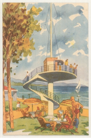 Acuarela Pierre Fossey Mirador de Portezuelo